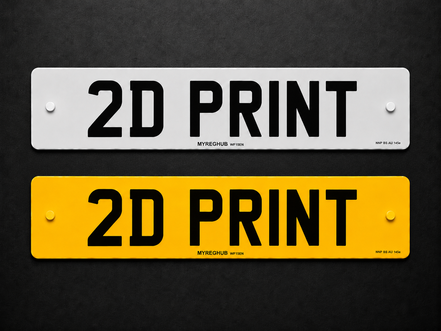 2D Standard Reg Plates - Road Legal