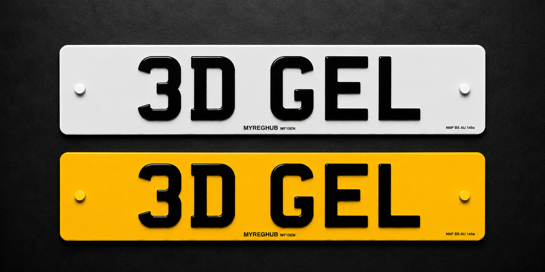 3D GEL Standard UK Number Plate