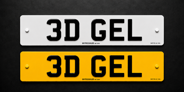 3D GEL Standard UK Number Plate
