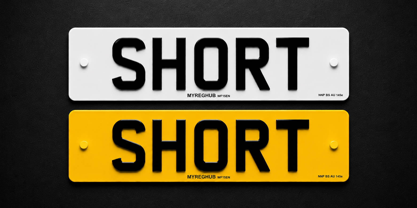 Short 6 Digit UK Number plate - Road Legal