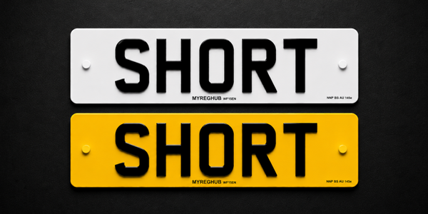 Short 6 Digit UK Number plate - Road Legal