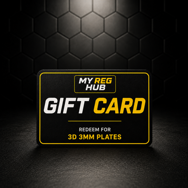 3D 3MM Reg Plates Gift Card