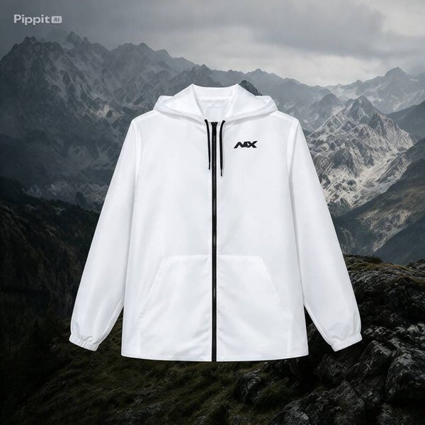 Mountain XPLR Windbreaker Jacket | All-Over Print Hooded Shell