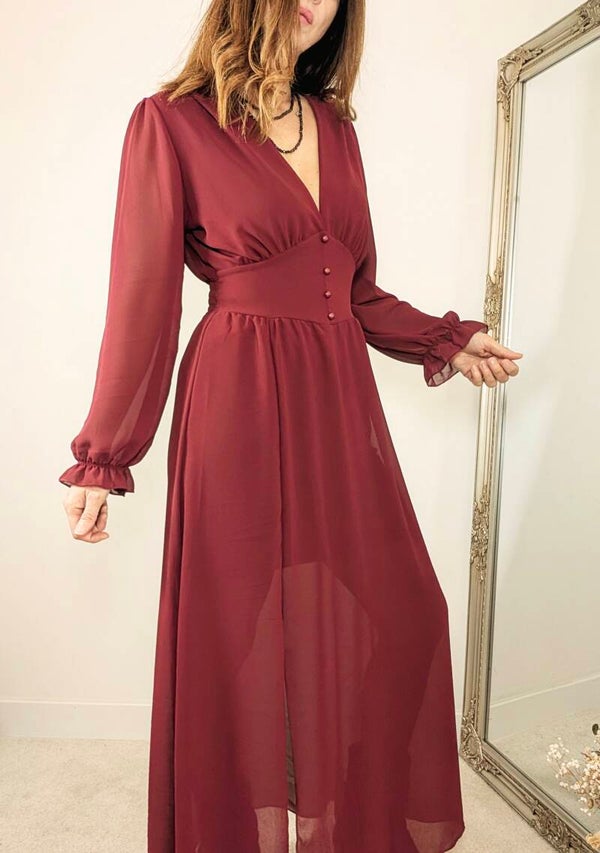 Robe longue unie Juliette (3 coloris)