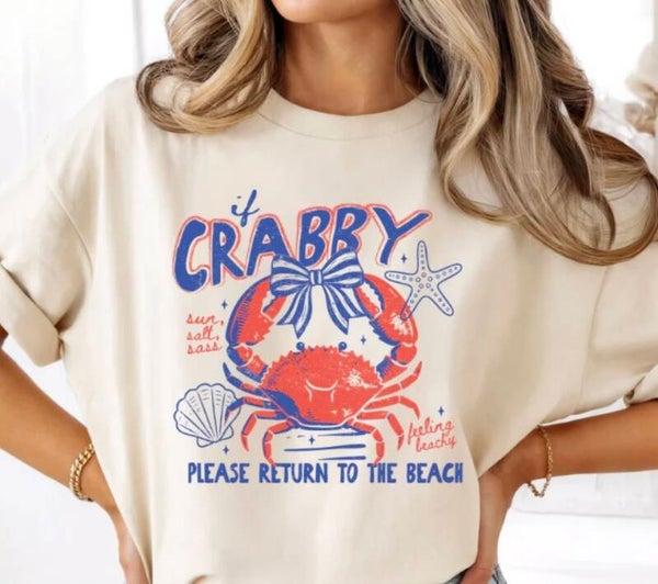 If Crabby Take Me To The Beach Graphic T-Shirt