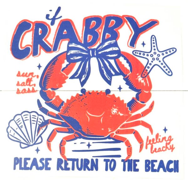 Crabby Take Me To The Beach Transfer