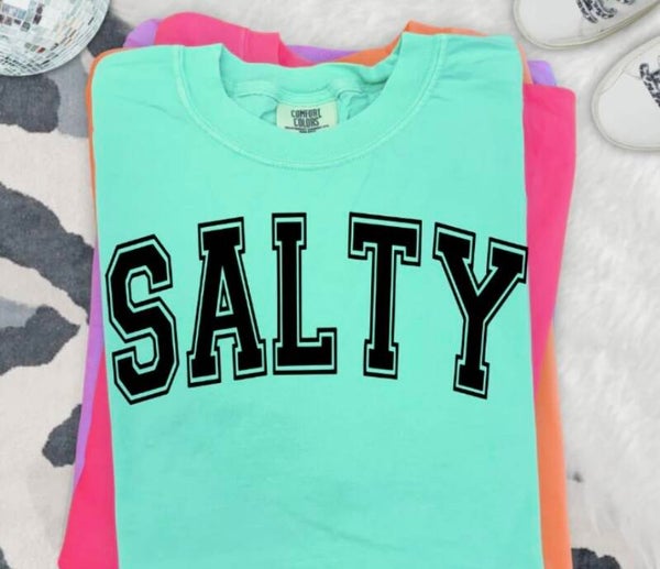 Salty In Black Graphic T-Shirt