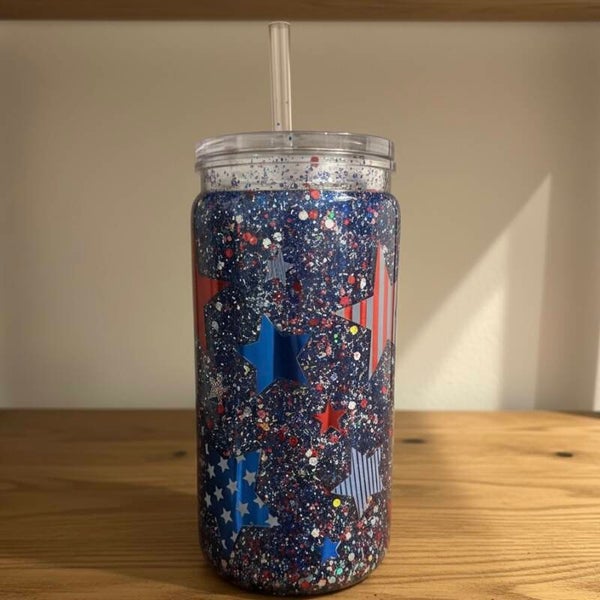 4th Of July 16oz Snowglobe Tumbler