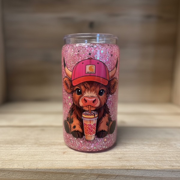 Dunkin Donuts 16oz Acrylic Snowglobe Tumbler