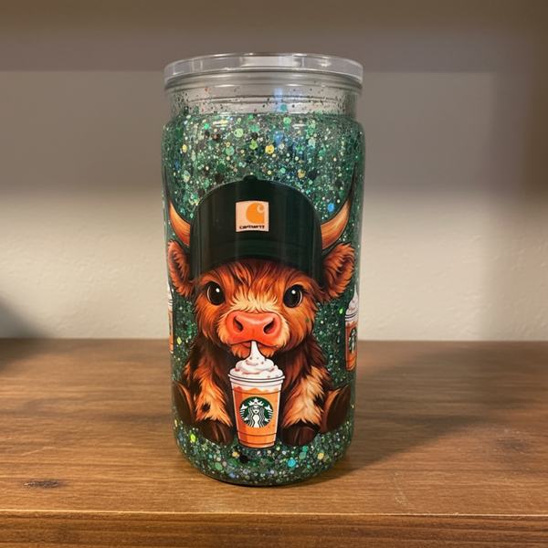 Starbucks 16oz Acrylic Snowglobe Tumbler