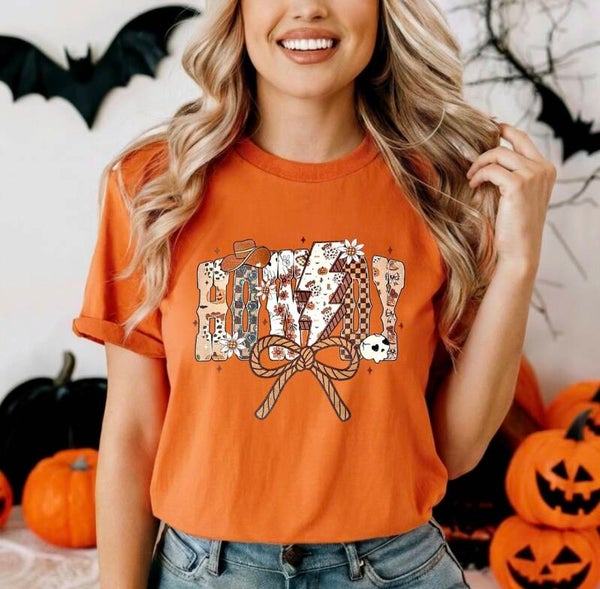 Western Howdy Halloween Graphic T-shirt