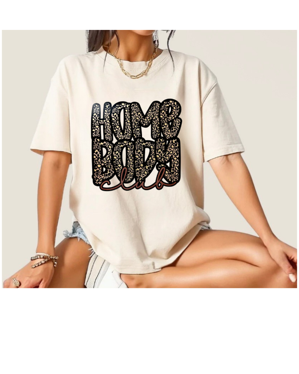 Home Body Club Cheetah Print Graphic Shirt