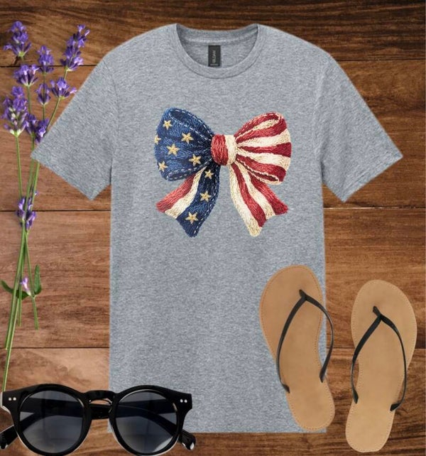 4th Of July Bow Graphic T-Shirt