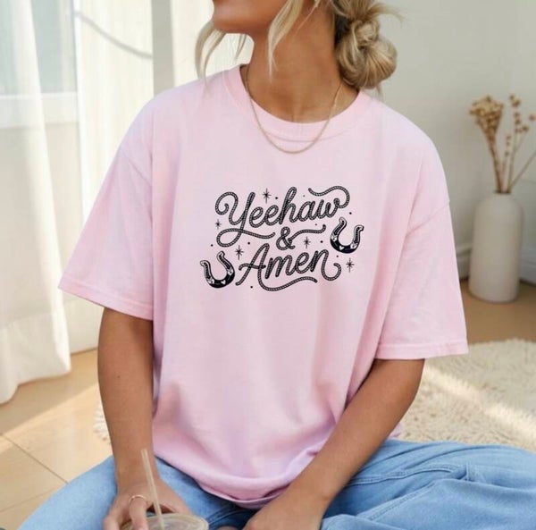 Yeehaw And Amen Graphic T-Shirt