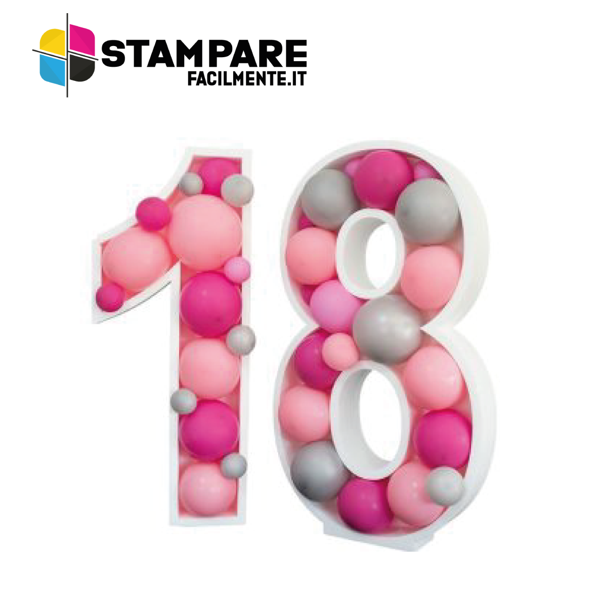 Porta palloncini numeri in polistirolo