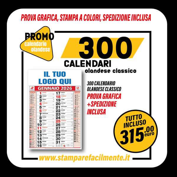 CALENDARIO OLANDESE CLASSICO