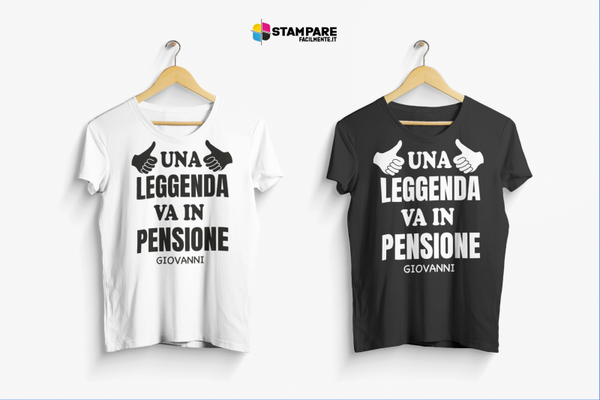 Maglietta Divertente Pensione "Una Leggenda va in Pensione" - Personalizzabile con Nome