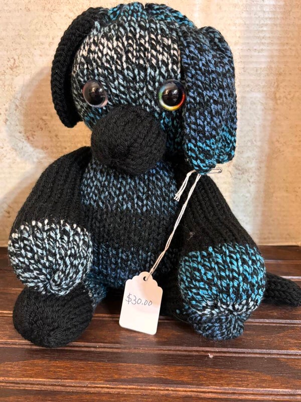 Black and blue puppy