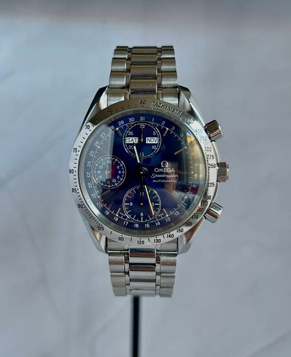 Omega Speedmaster Triple Date bleue