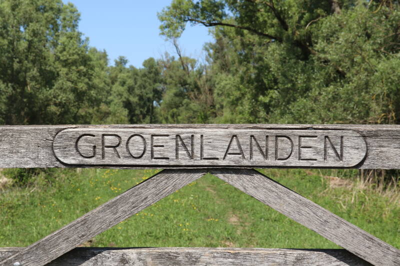 Hek naar natuurgebied de Groenlanden