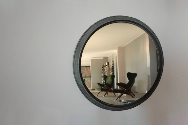 Lorenzo Burchiellaro, Round mirror, 1970s
