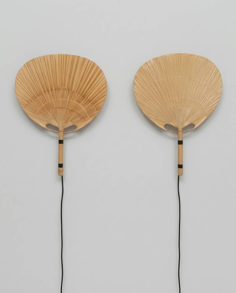 Ingo Maurer, Pair of wall lamps mod. Uchiwa II, 1973.jpg