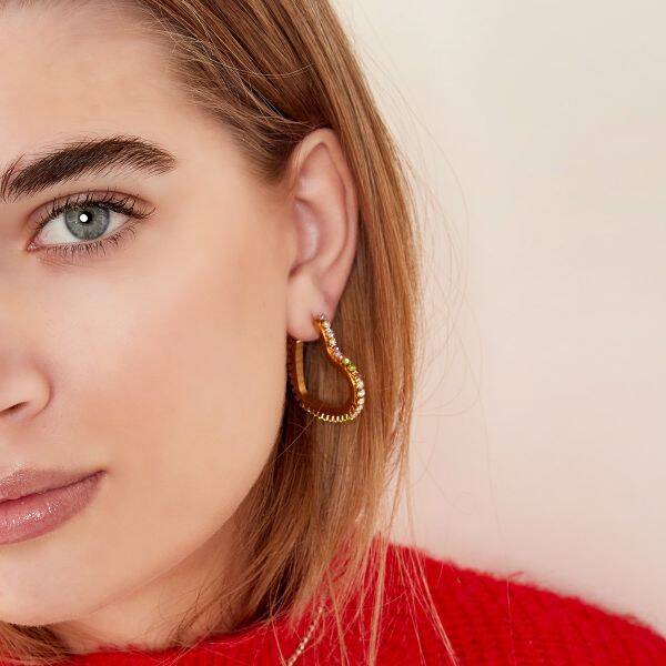 hart earrings goud