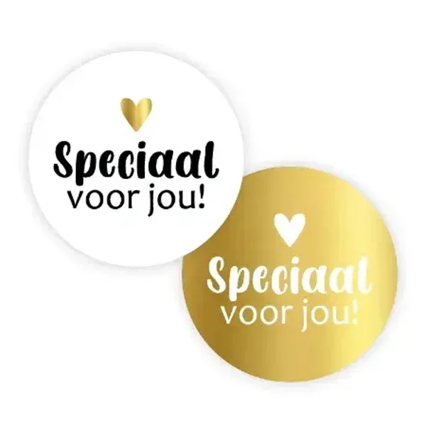 Stickers - Speciaal voor jou - Wit/goud - 5 stickers