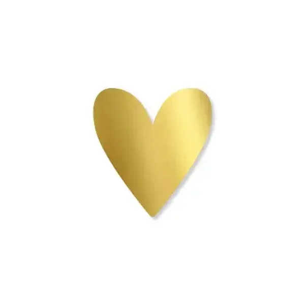 Stickers- Mini hart goud - 5 stuks