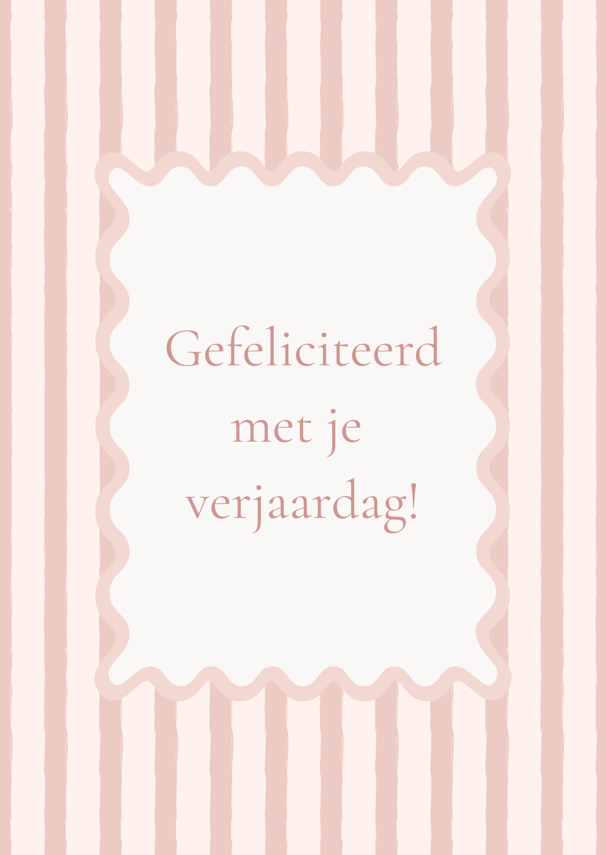 Gefeliciteerd met je verjaardag - Roze streep