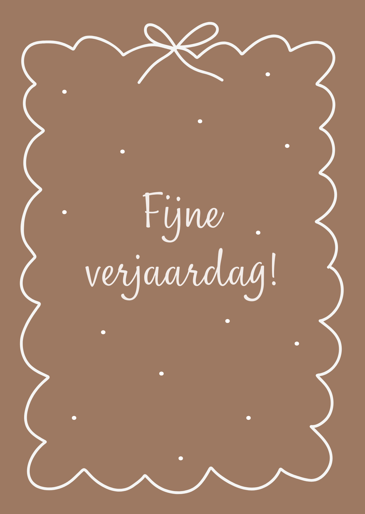 Fijne verjaardag - Bruin