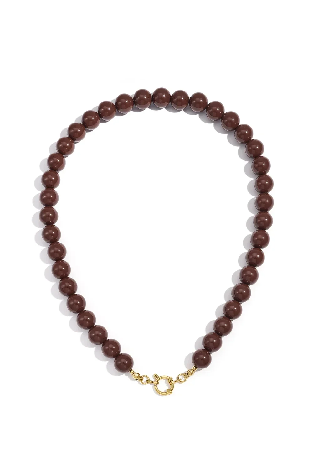 Kralenketting - Bruin - 12 mm