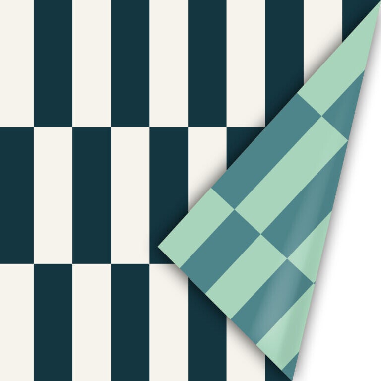 Cadeaupapier - Blokjes blauw