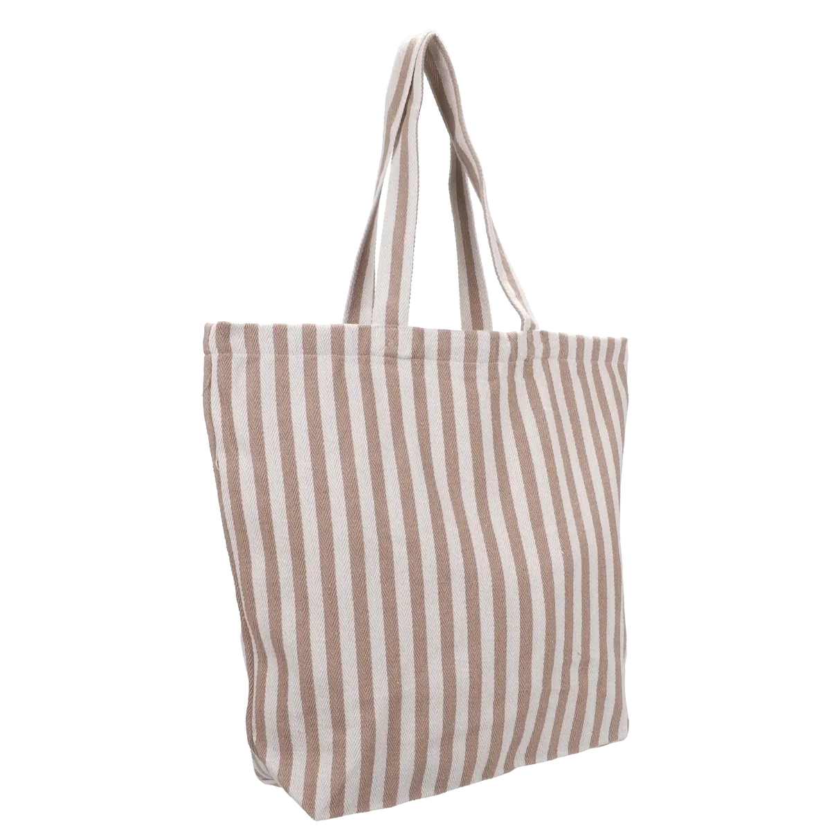 Tas - Beige met witte strepen