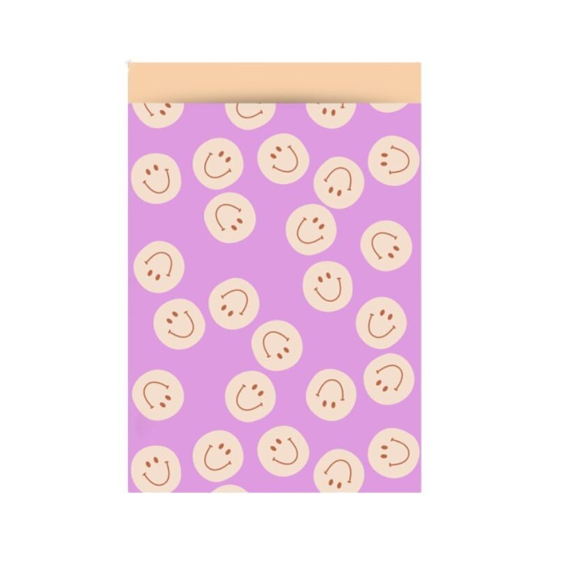Cadeauzakje L - Smileys roze
