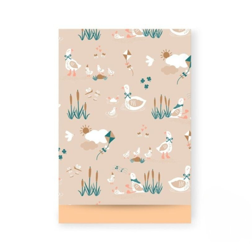 Cadeauzakje L - Gansjes - Beige/ perzik