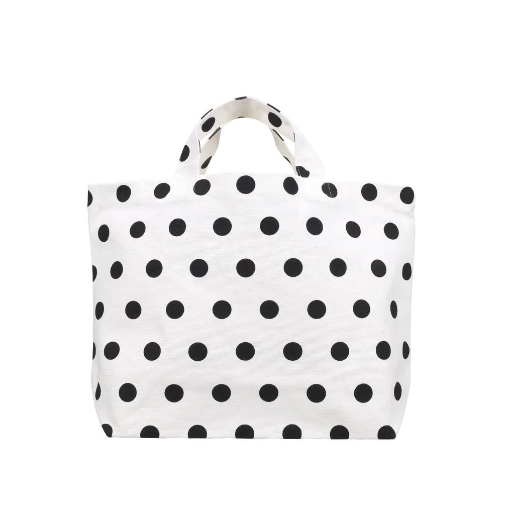 Tas - polkadots wit met zwart
