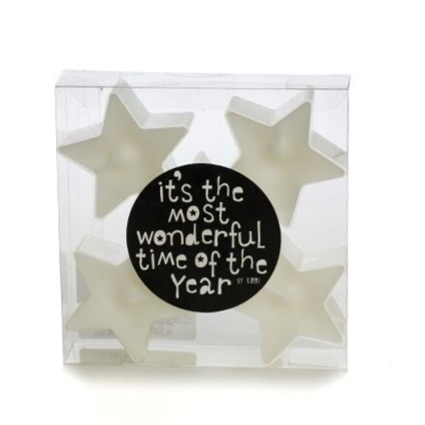 Waxinelichtjes ster - 5 stuks