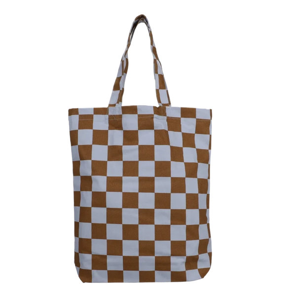Tas - Ruitjes blauw met bruin