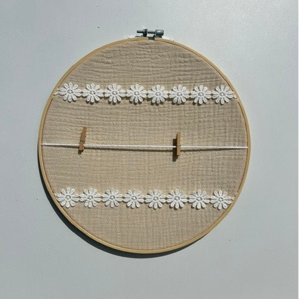 Prikbordje - Beige met bloemetjes