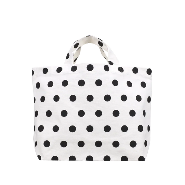 Tas - polkadots wit met zwart