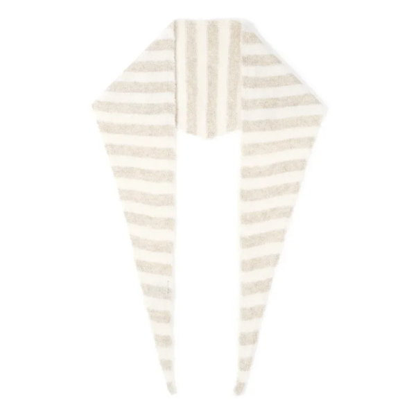 Sjaaltje - Strepen beige en wit