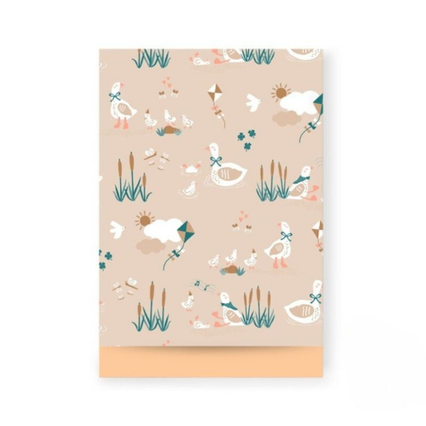 Cadeauzakje L - Gansjes - Beige/ perzik