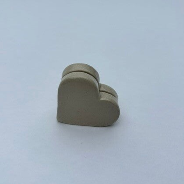 Kaartenhouder hart - Beige