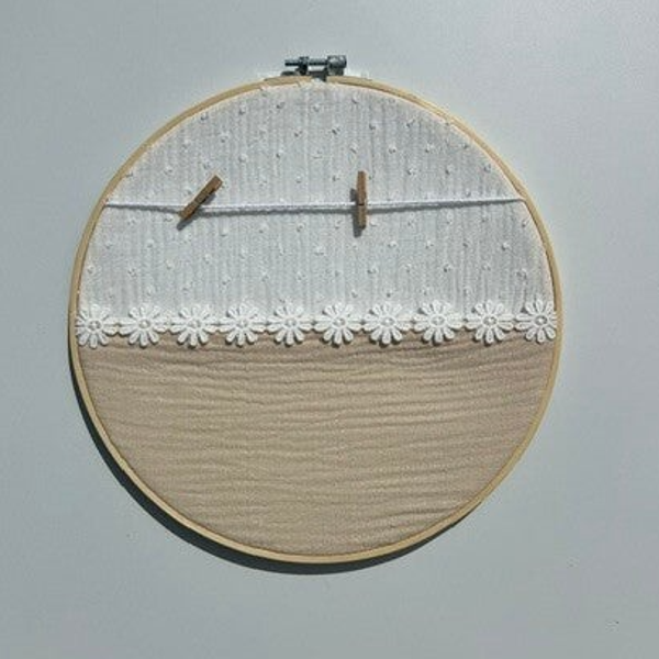 Prikbordje - Beige met stipjes