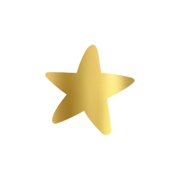 Stickers - Ster goud - 5 stuks
