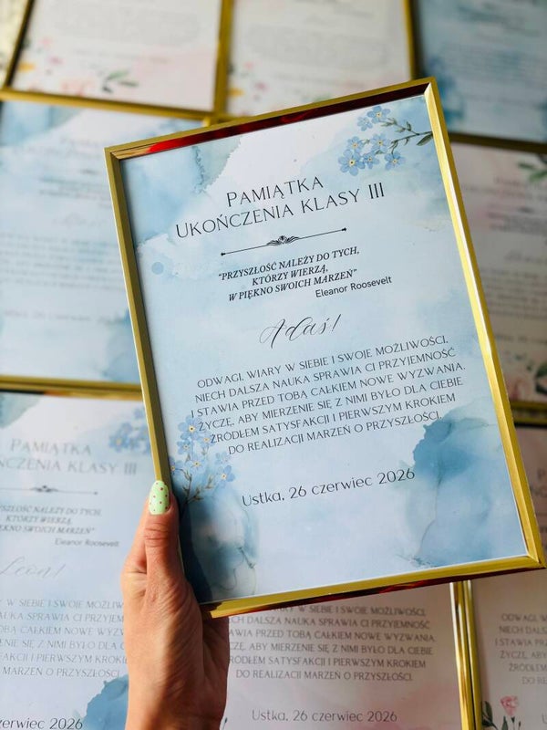 Pamiątka ukończenia klasy