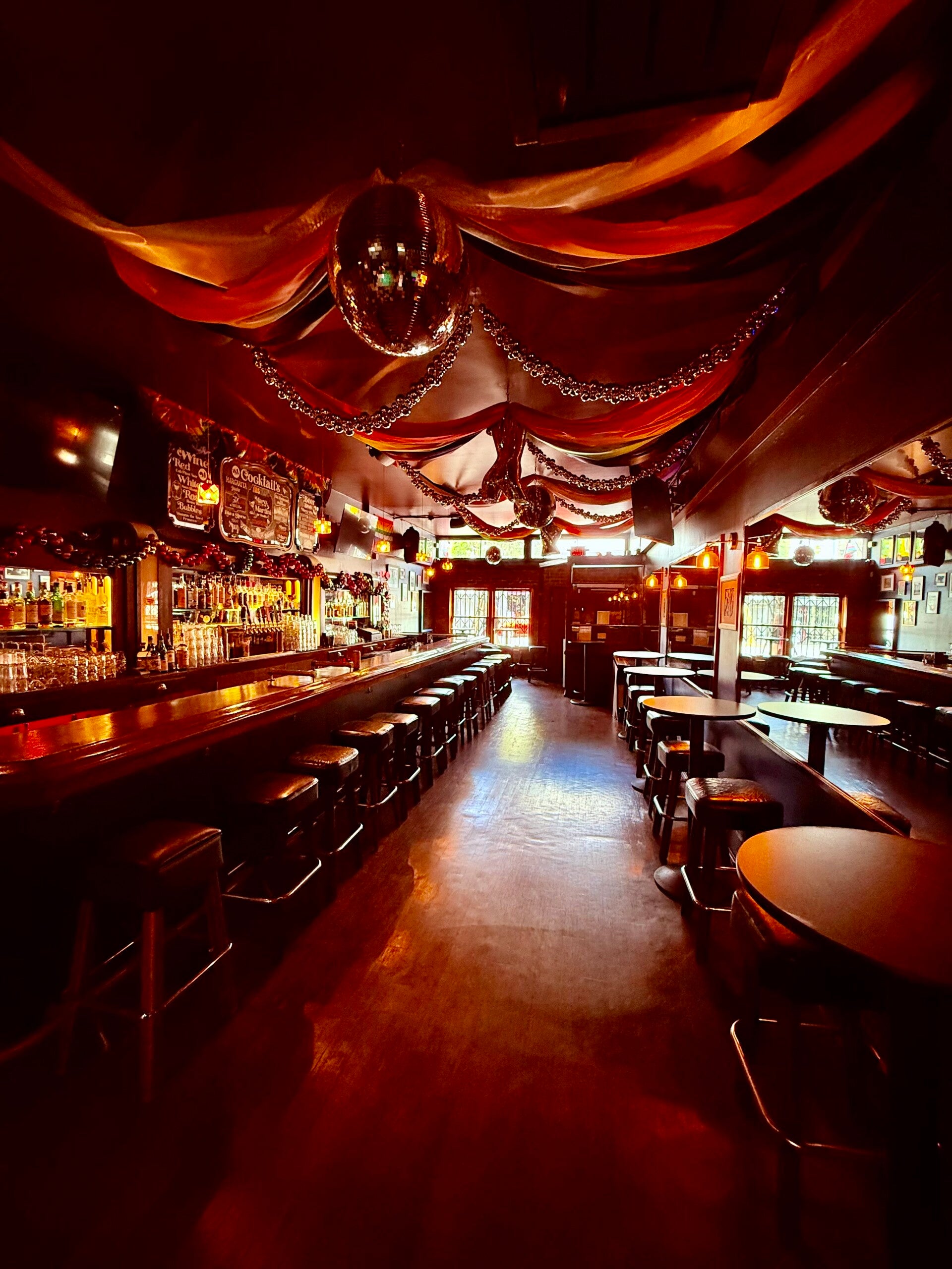 View of the bar from the back