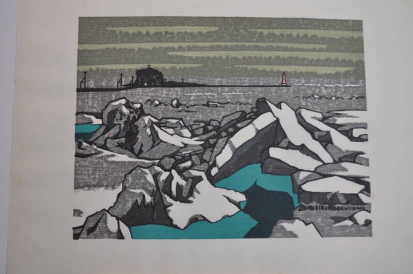 Rocks and lighttower