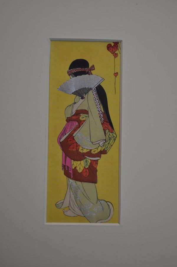 girl with silver fan